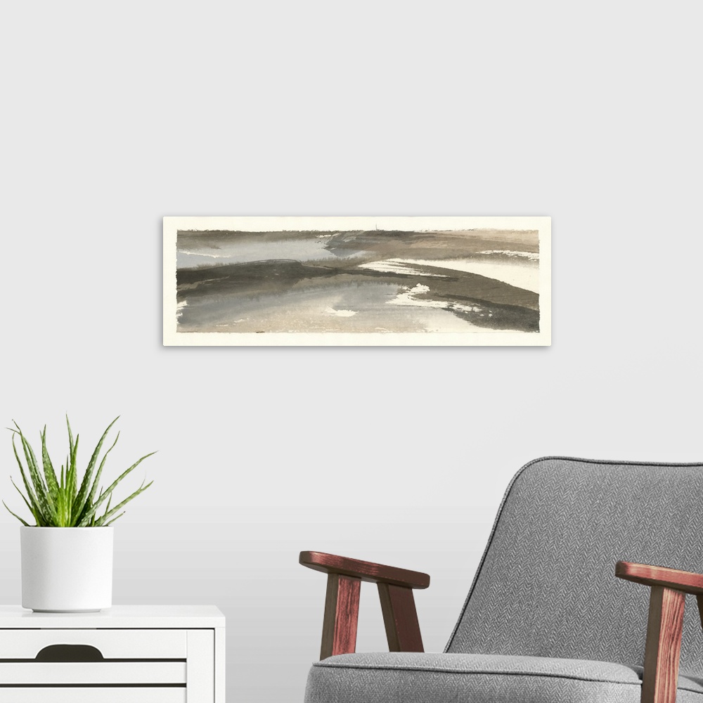 A modern room featuring Brushscape VI