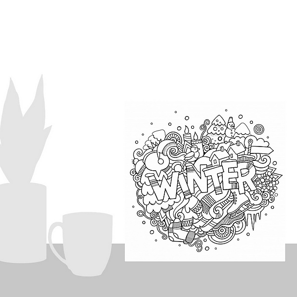 A scale-illustration room featuring Winter