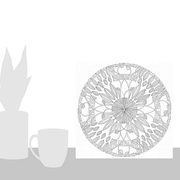 A scale-illustration room featuring Mandala II