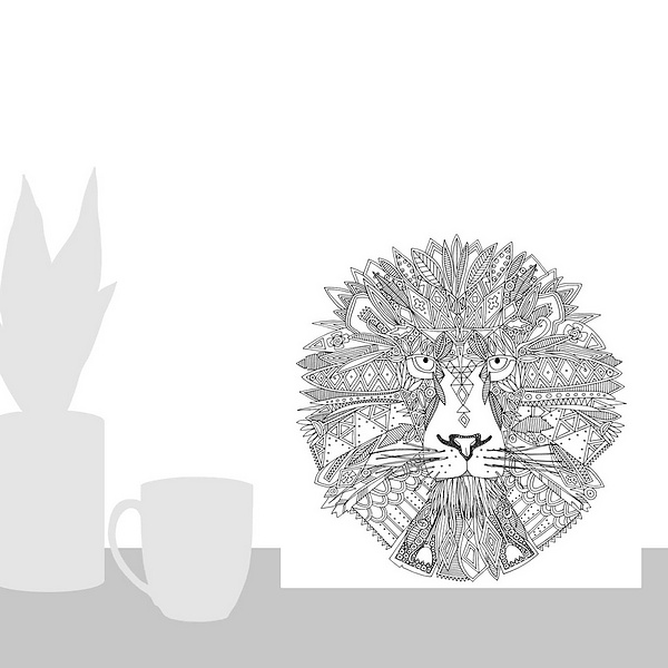 A scale-illustration room featuring Lion Head