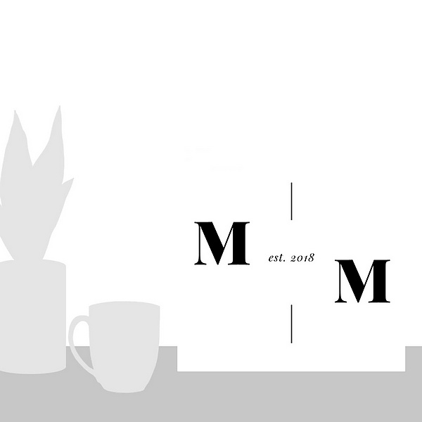 A scale-illustration room featuring Vertical Line Monogram