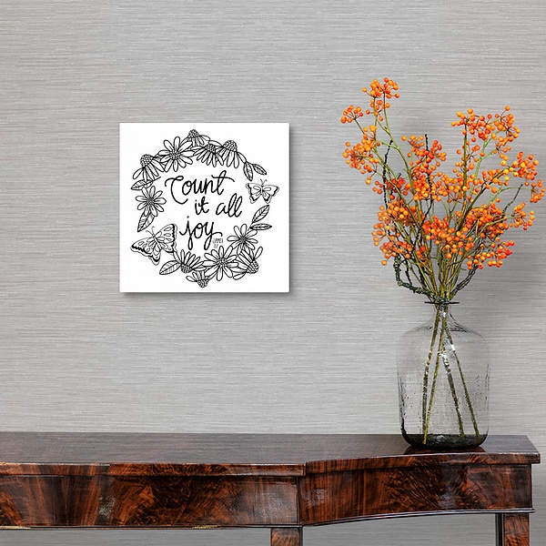 A traditional room featuring Count It All Joy Handlettered Coloring