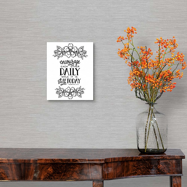 A traditional room featuring Encourage Each Other Daily Handlettered Coloring