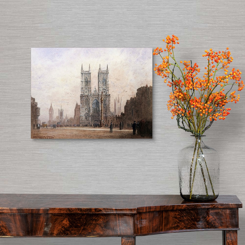 Westminster Abbey, London By Fred E.J. Goff Wall Art, Canvas Prints ...