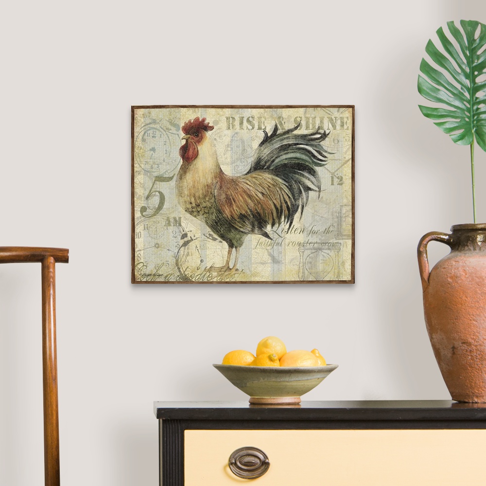 Rise and Shine Rooster Wall Art, Canvas Prints, Framed Prints, Wall ...