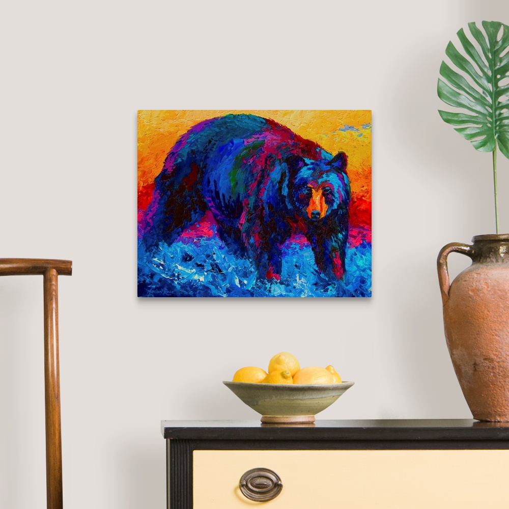 Scouting Fish Black Bear Wall Art, Canvas Prints, Framed Prints, Wall ...