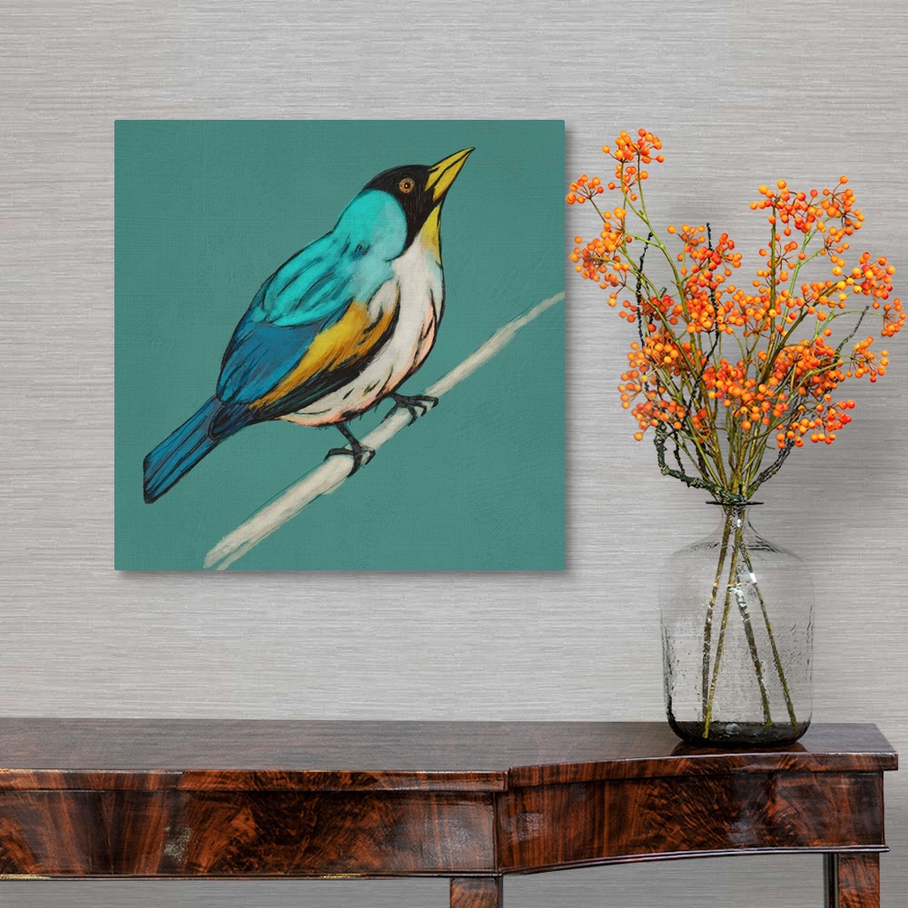 Winged Sketch II on Teal Wall Art, Canvas Prints, Framed Prints, Wall ...