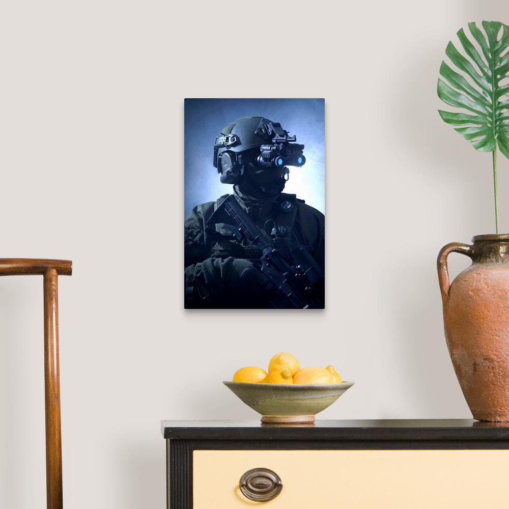 Special operations forces soldier equipped with night vision Wall Art ...