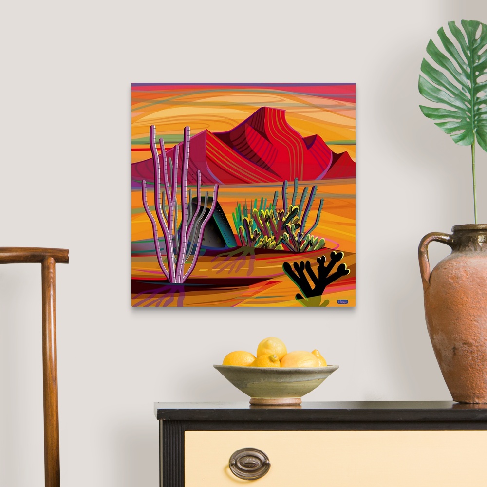 Cactus Garden Wall Art, Canvas Prints, Framed Prints, Wall Peels ...