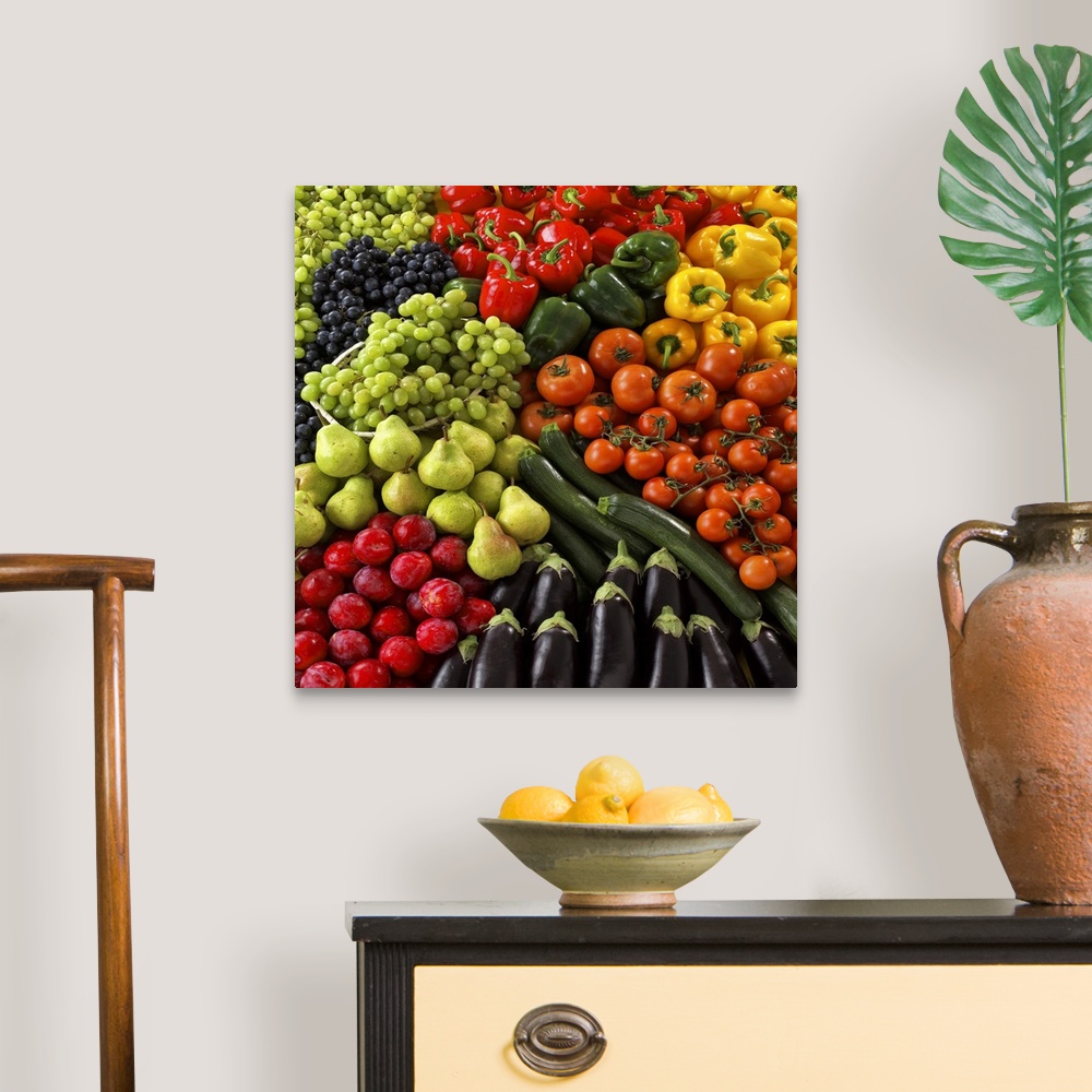 Close up of vegetable and fruits Wall Art, Canvas Prints, Framed Prints ...