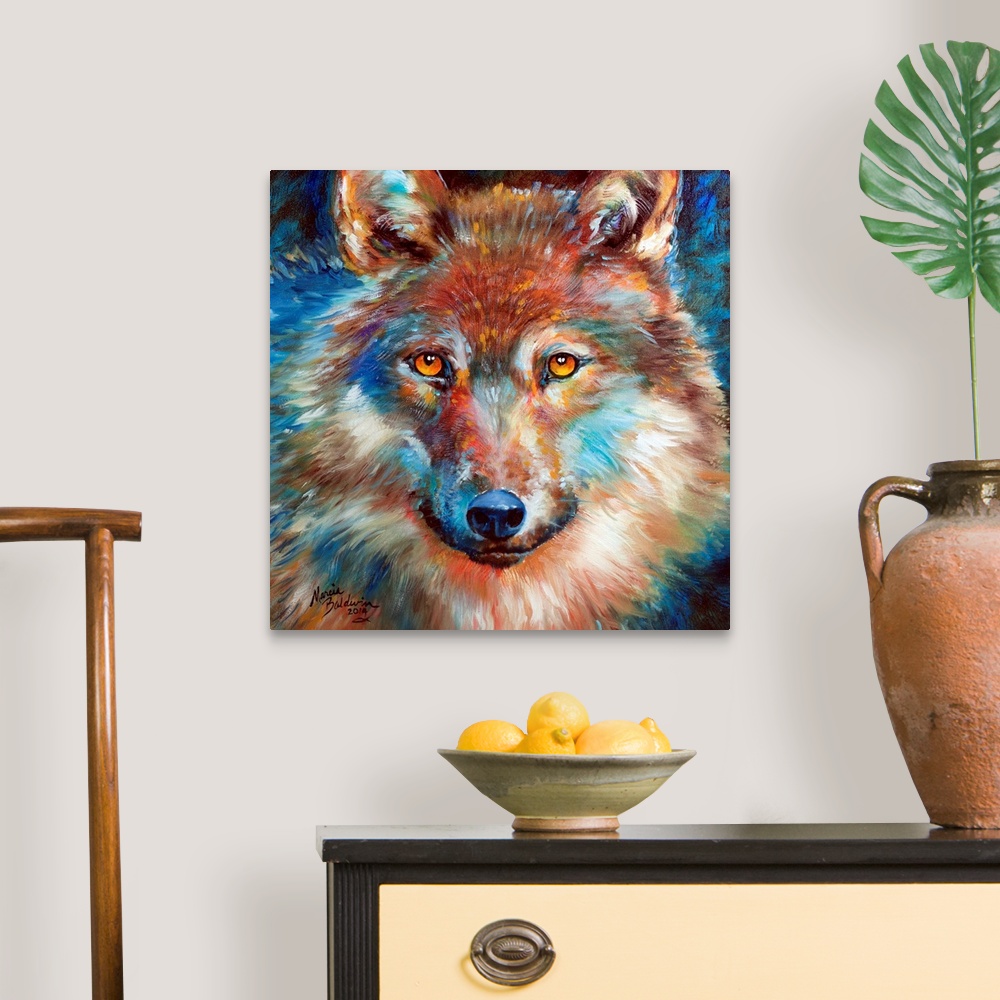 1818 Wolf Abstract Wall Art, Canvas Prints, Framed Prints, Wall Peels ...