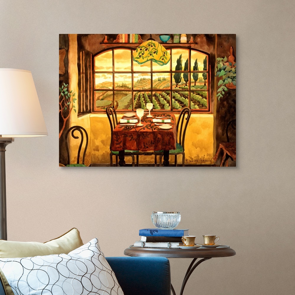 Romantic Dinner in Tuscany Wall Art, Canvas Prints, Framed Prints, Wall ...