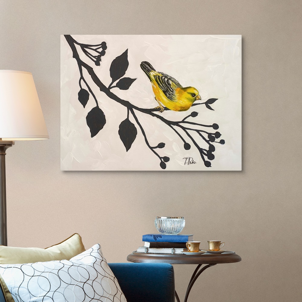 Yellow Bird On the Branch I Wall Art, Canvas Prints, Framed Prints ...