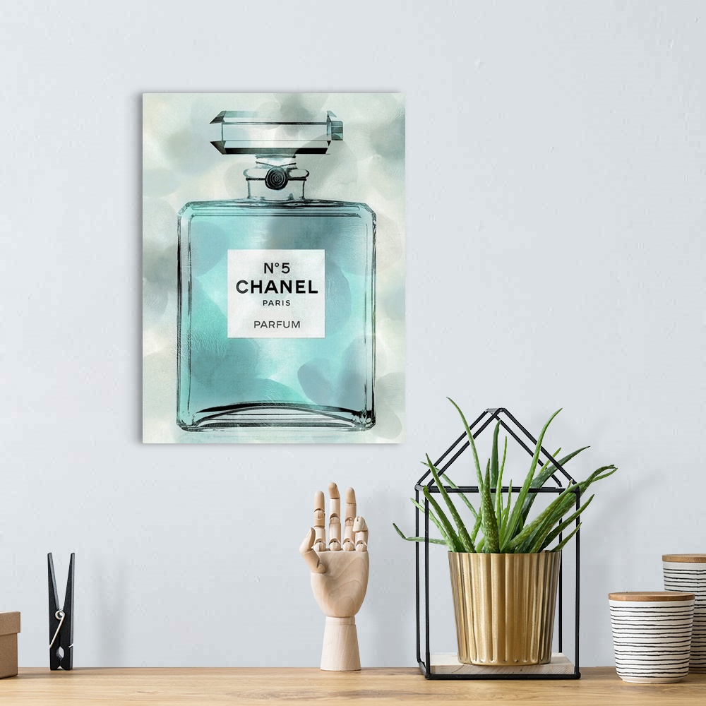 Aqua Perfume Bottle Wall Art, Canvas Prints, Framed Prints, Wall