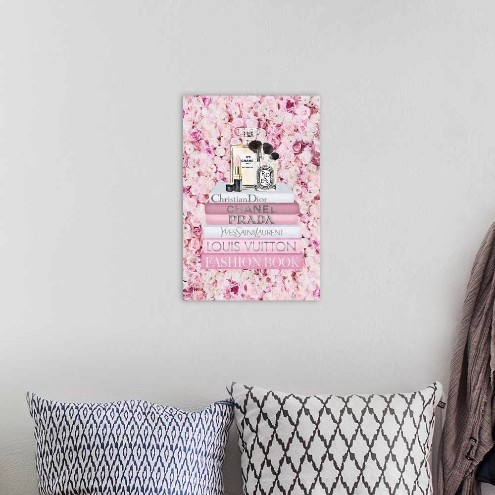 dior chanel book decor pink