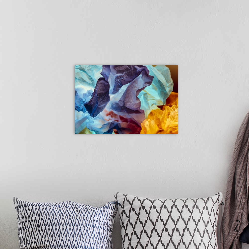 Colorful Tissue Paper And Light Wall Art, Canvas Prints, Framed Prints,  Wall Peels