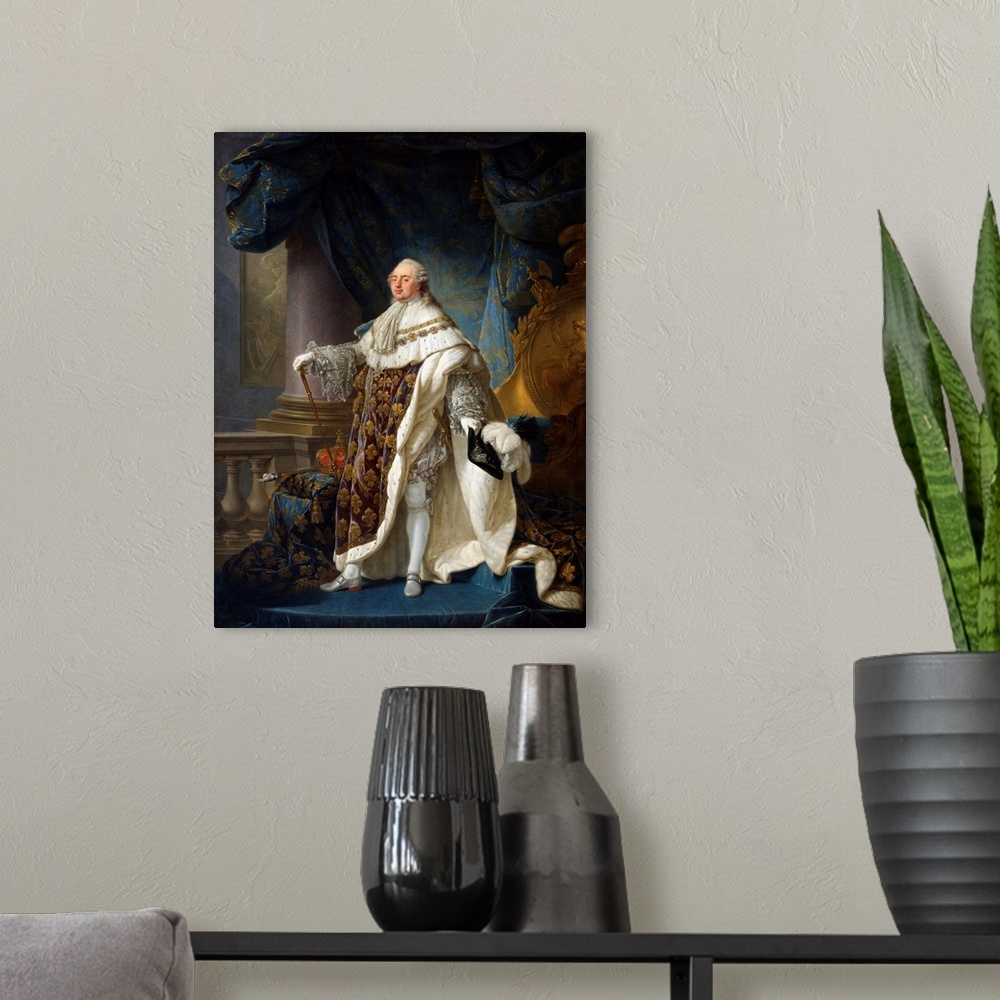Louis XVI, King of France and Navarre, Wearing His Grand Royal Costume in 1779 | Large Metal Wall Art Print | Great Big Canvas