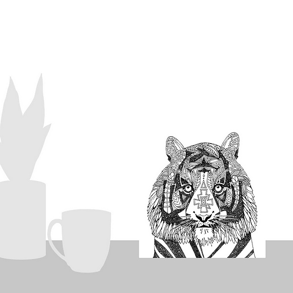 A scale-illustration room featuring Tiger Chief