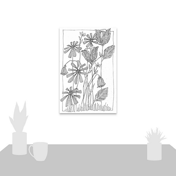A scale-illustration room featuring Fairy Meadow Coloring