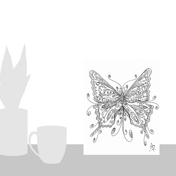A scale-illustration room featuring Beautiful Butterfly I