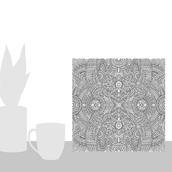 A scale-illustration room featuring Ethnic Pattern I