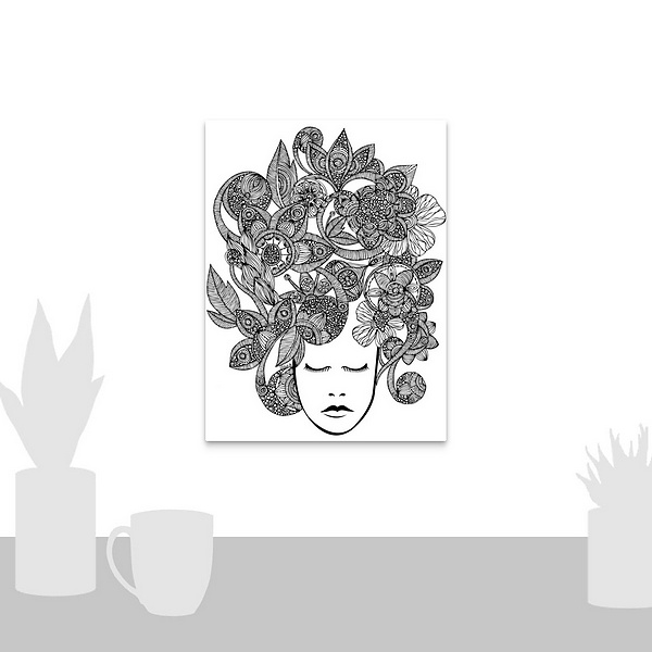 A scale-illustration room featuring It's All In Your Head - Black And White