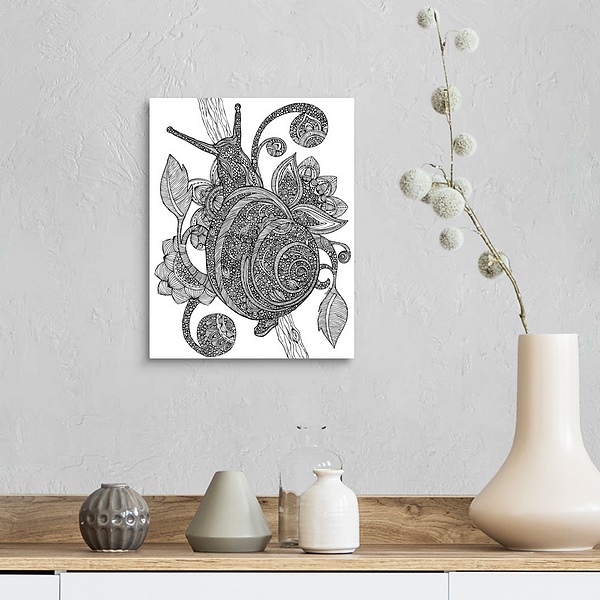 A farmhouse room featuring Snail - Black And White