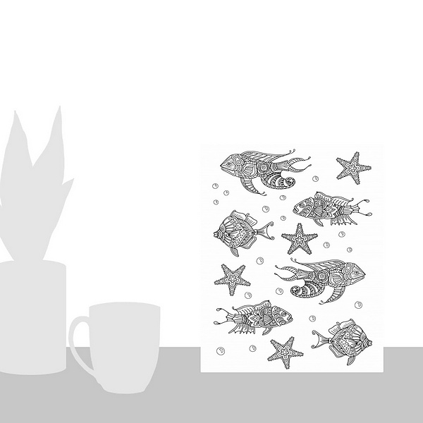 A scale-illustration room featuring Fishies