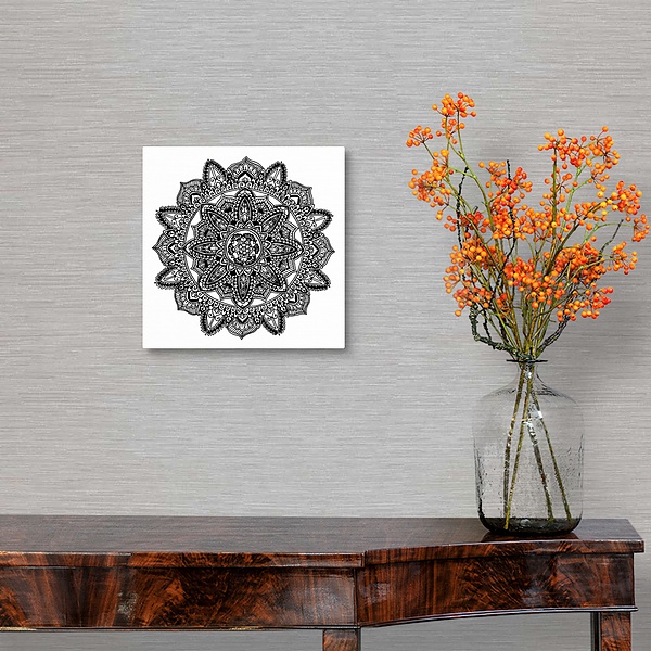 A traditional room featuring Hand Drawn Mandala VII