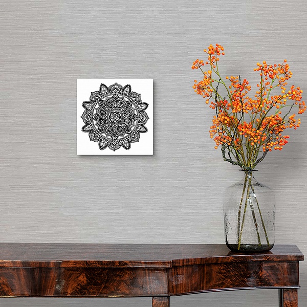 A traditional room featuring Hand Drawn Mandala VII