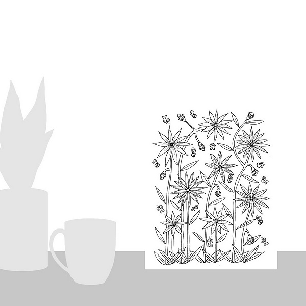 A scale-illustration room featuring Daisies
