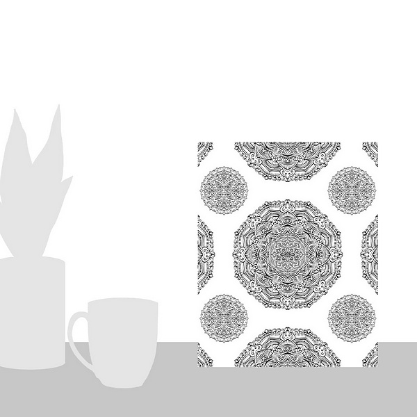 A scale-illustration room featuring Tiled Pattern II