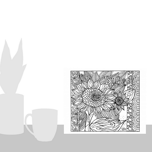 A scale-illustration room featuring Sunflower