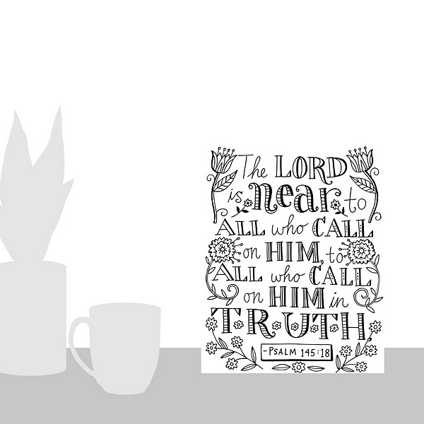 A scale-illustration room featuring The Lord in Near to All who call on Him
