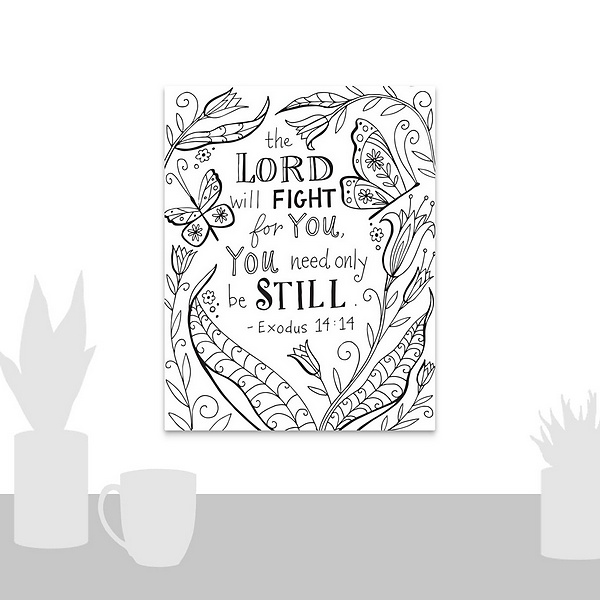 A scale-illustration room featuring The Lord will Fight for You