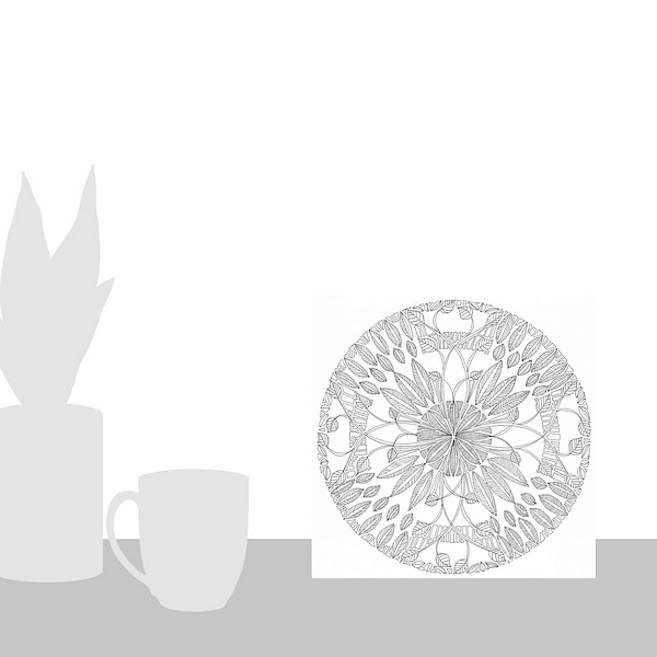 A scale-illustration room featuring Mandala II