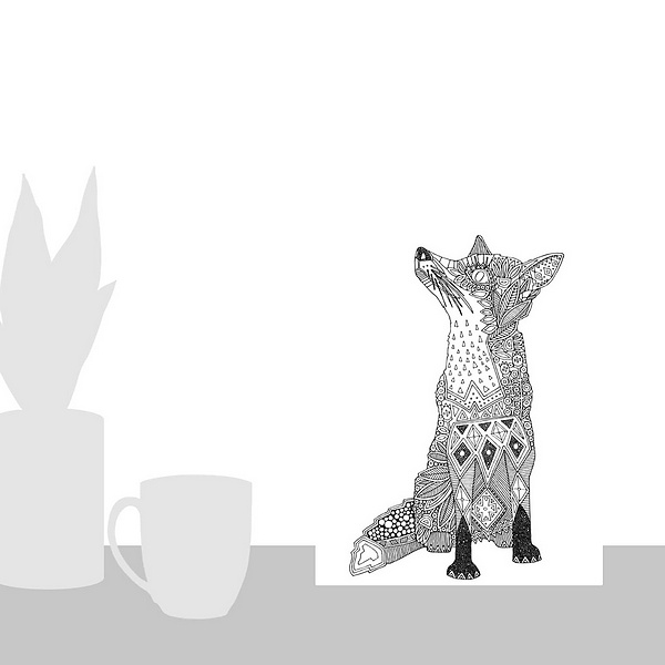 A scale-illustration room featuring Fox Love