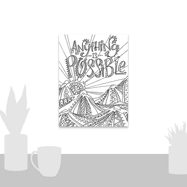 A scale-illustration room featuring Color Me - Anything is Possible