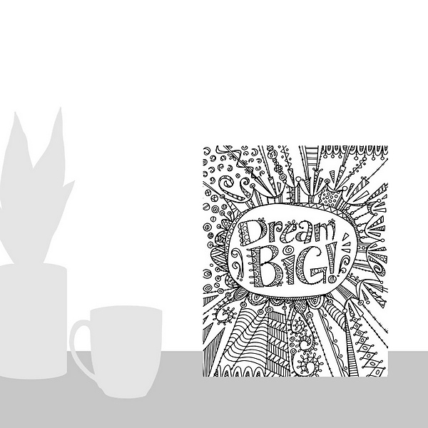 A scale-illustration room featuring Color Me - Dream Big