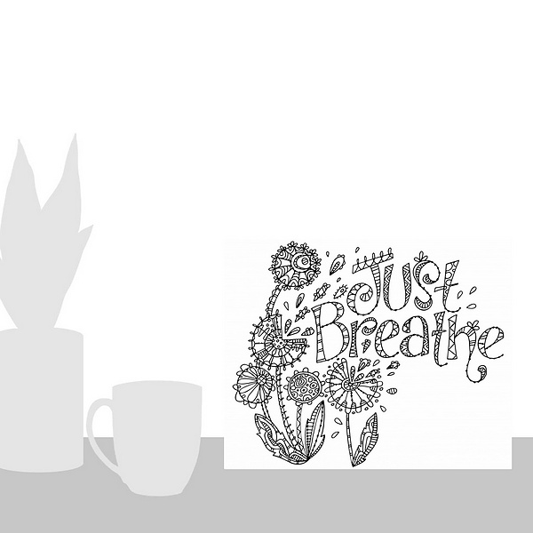 A scale-illustration room featuring Color Me - Just Breathe