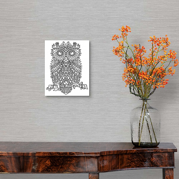 A traditional room featuring Color me owl