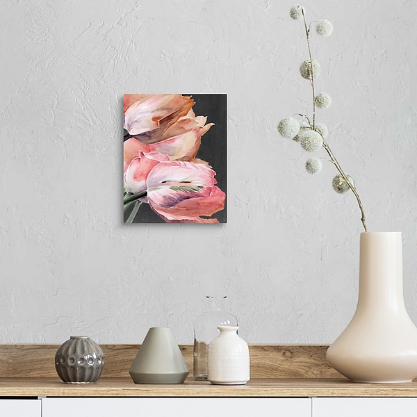 A farmhouse room featuring Pastel Parrot Tulips IV