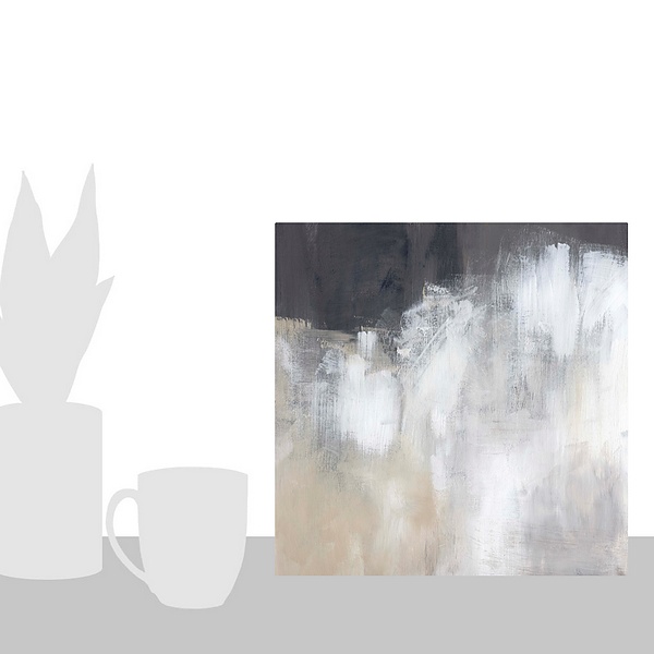 A scale-illustration room featuring Neutral Abstract II