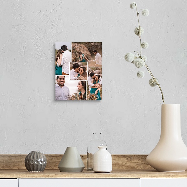 A farmhouse room featuring Square Photo Collage White