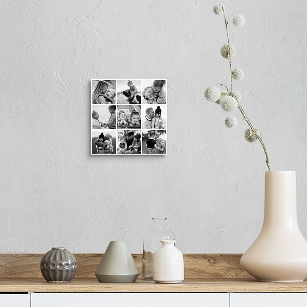 A farmhouse room featuring Photo Collage Square White