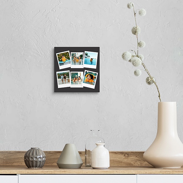 A farmhouse room featuring Polaroid Square