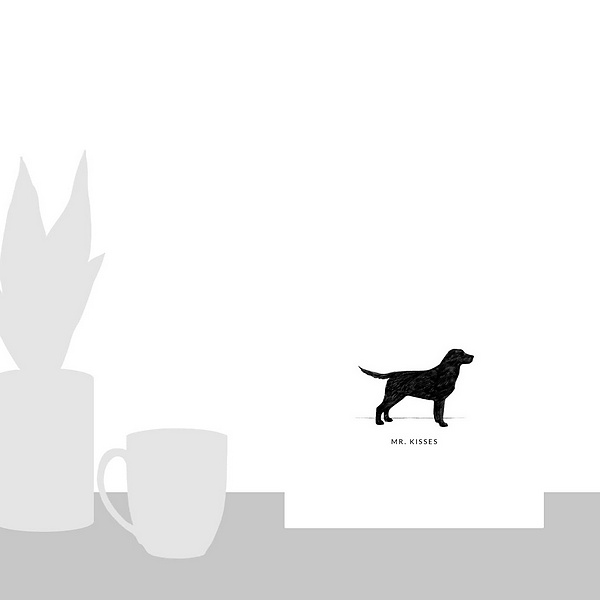 A scale-illustration room featuring Labrador Silhouette