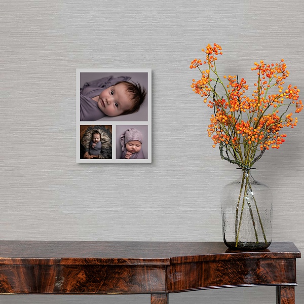 A traditional room featuring Photo Collage Vertical Gray