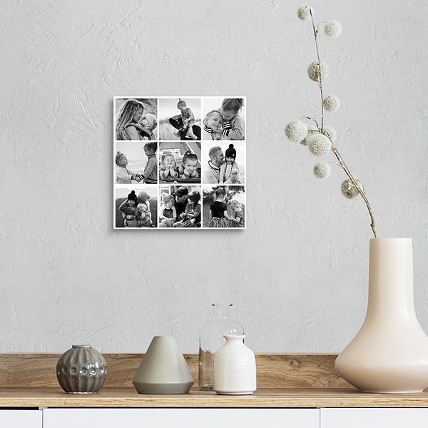 A farmhouse room featuring Photo Collage Square White