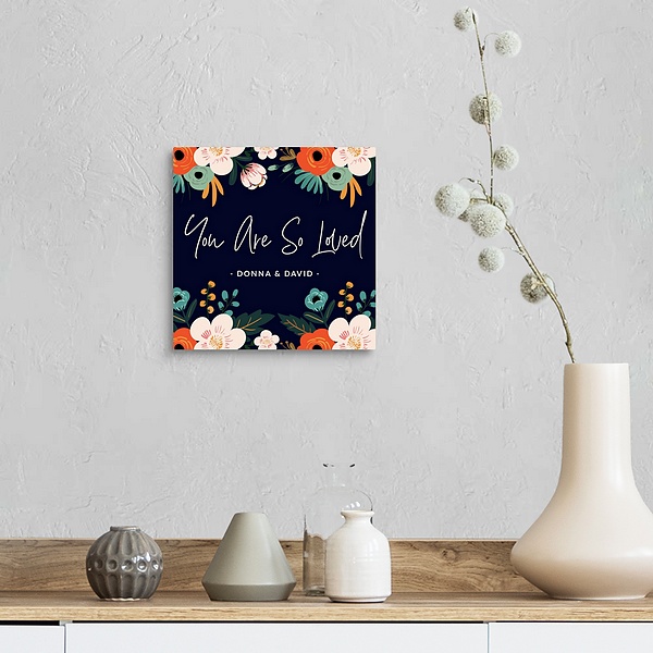 A farmhouse room featuring You Are So Loved